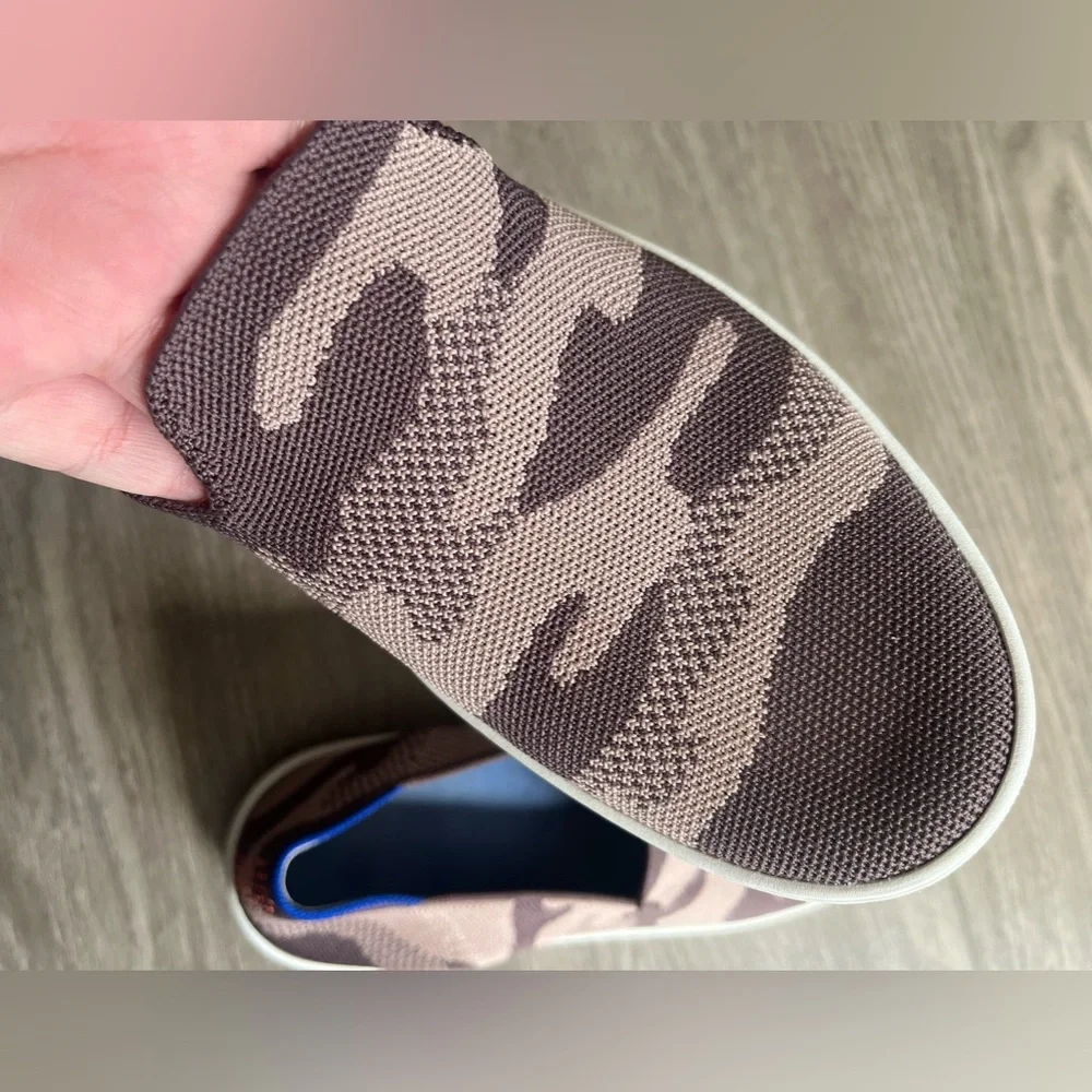 Rothys Camo Slip On Sneakers Taupe Shoes Size 9.5 Women’s Camouflage Shoes boho